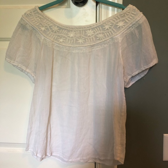 Lucky Brand White Scoop Neck Top - Picture 3 of 3